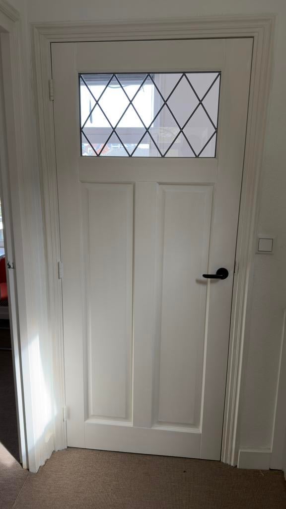 2 stompe binnendeuren, retrostijl, beslag, 82,7x201, hout, Ophalen, Minder dan 80 cm, Binnendeur, Zo goed als nieuw