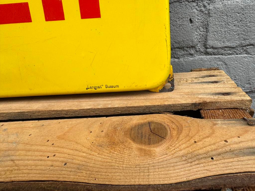 Vintage Vredestein Banden reclamebord - Langcat Bussum, Verzamelen, Ophalen, Reclamebord, Gebruikt, .