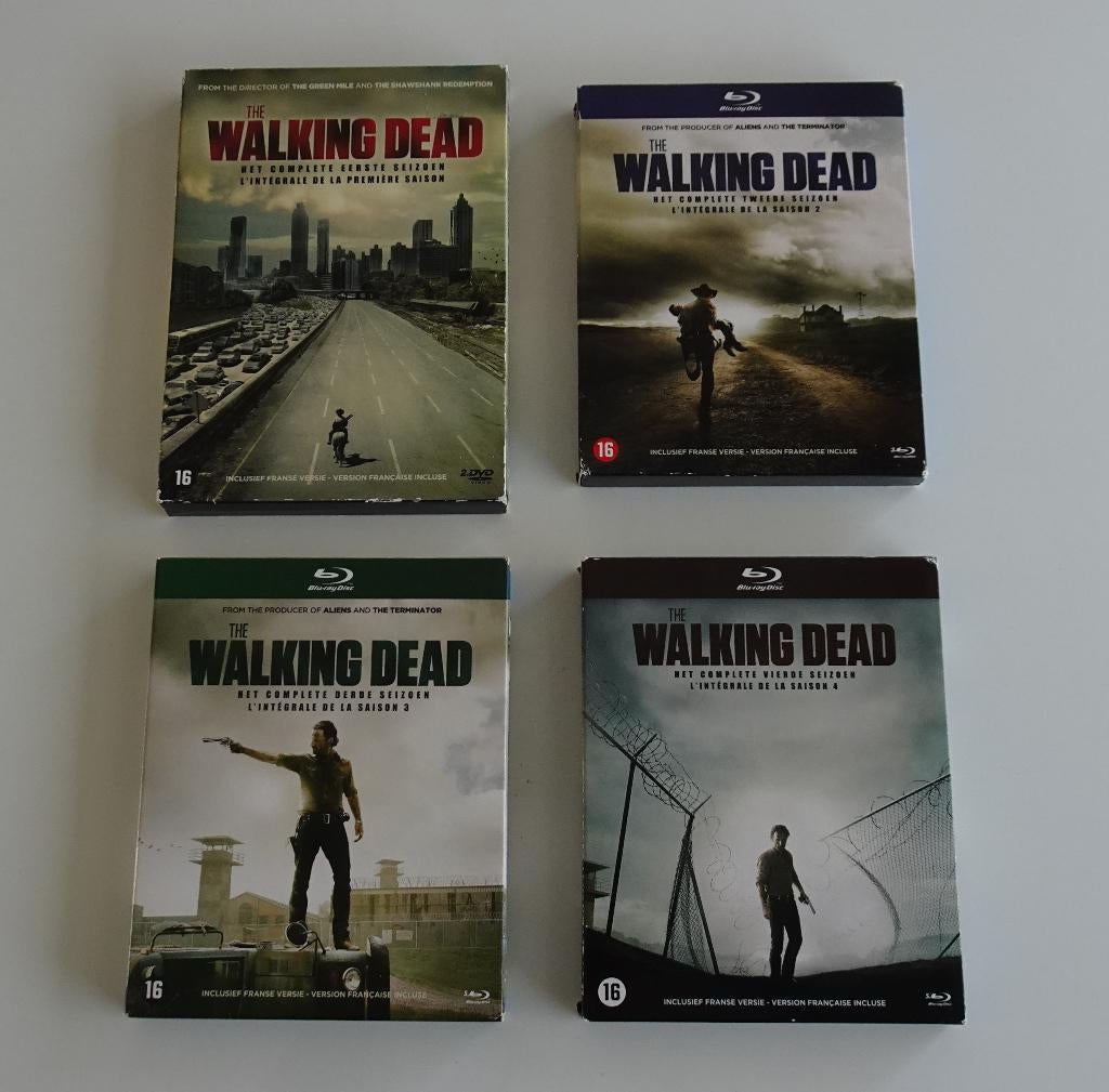 The Walking Dead - Seizoen 1 t/m 4 op Blu-Ray / DVD, Cd's en Dvd's, Blu-ray, Ophalen, Zo goed als nieuw, Horror