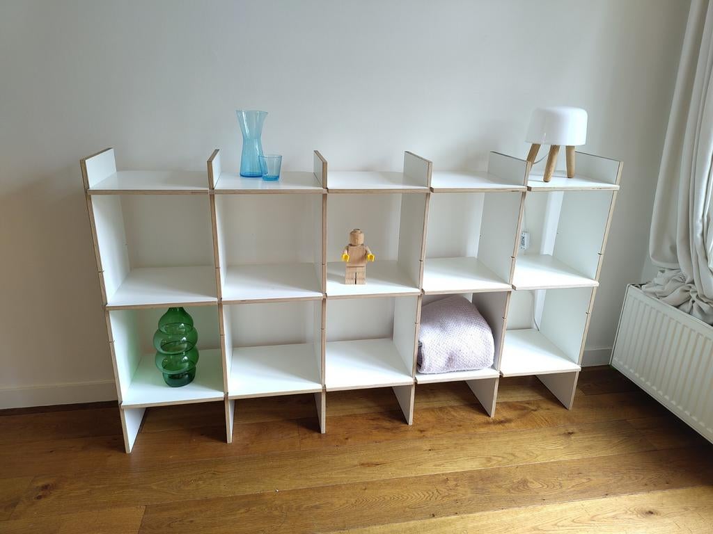 Kast FNP Nils Holger Moormann, 174,6x34x103,2hoog, wit FU, Ophalen, Met plank(en), Gebruikt, 100 tot 150 cm