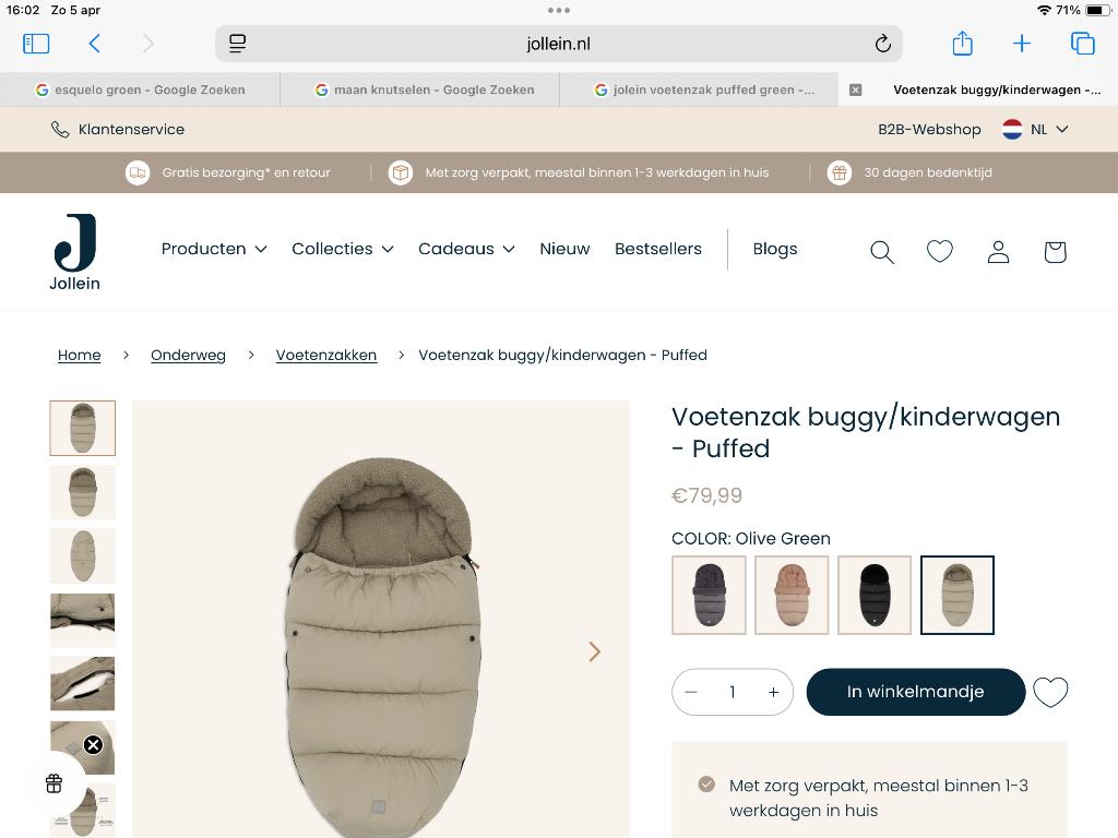 Voetenzak buggy/wandelwagen, Ophalen, Zo goed als nieuw, Overige merken, Voetenzak