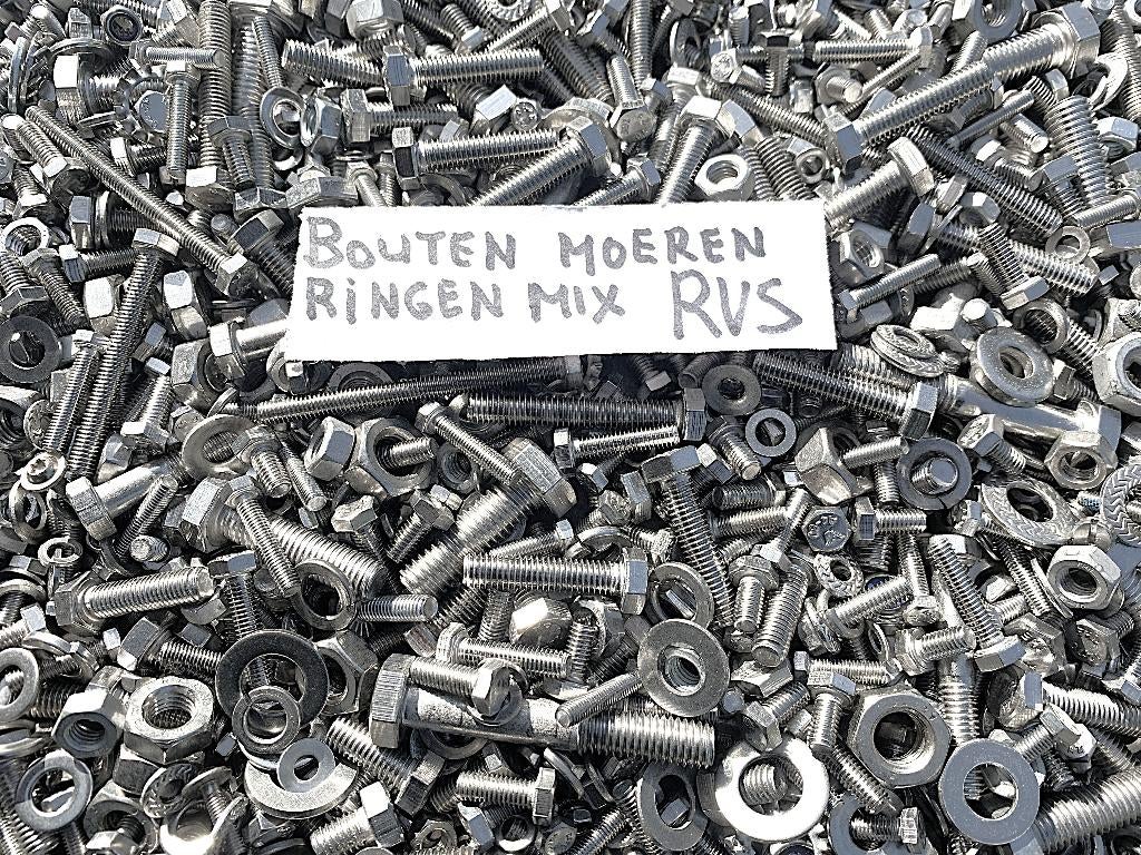 Mooie mixen RVS bouten moeren inbusbouten rvs plaatschroeven, Nieuw, Ophalen of Verzenden, Minder dan 50 mm, Rvs