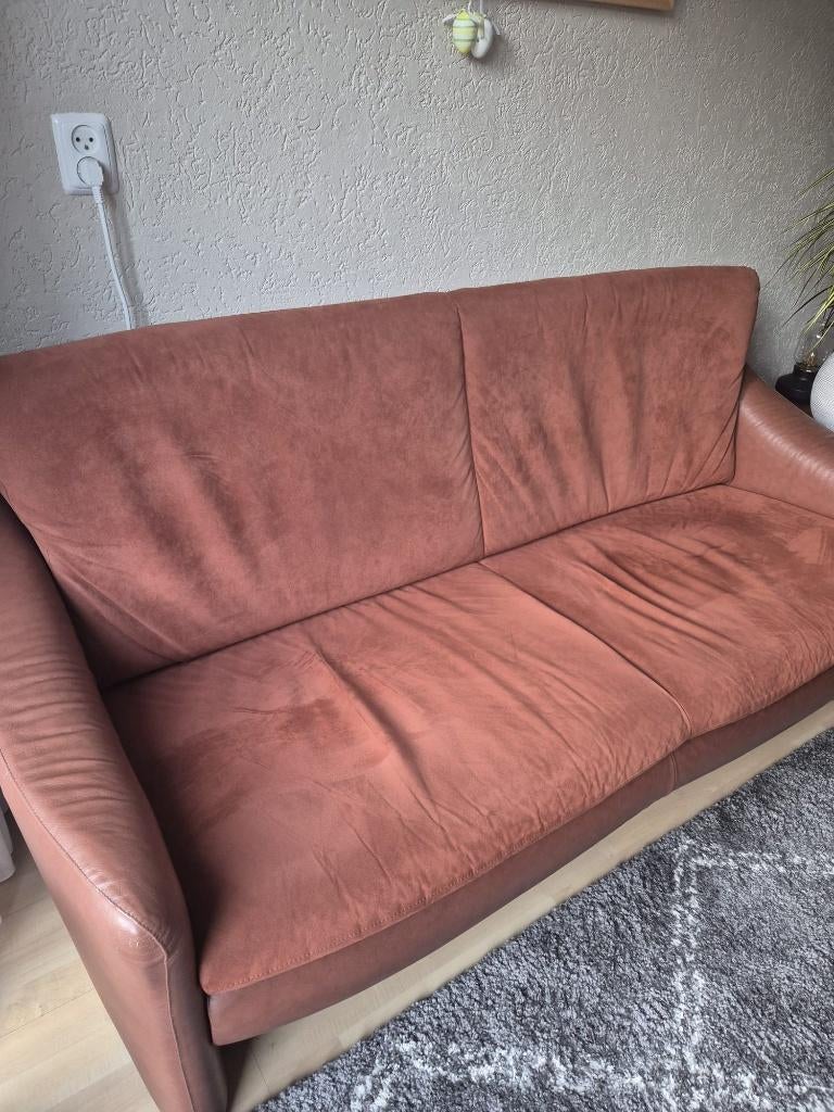 Leren 2-zitsbank, Ophalen, Gebruikt, Minder dan 75 cm, 150 tot 200 cm