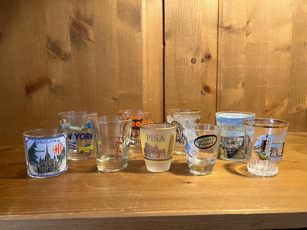 `Borrelglaasjes, Huis en Inrichting, Keuken | Servies, Glas of Glazen, Ophalen of Verzenden, Overige stijlen, Glas