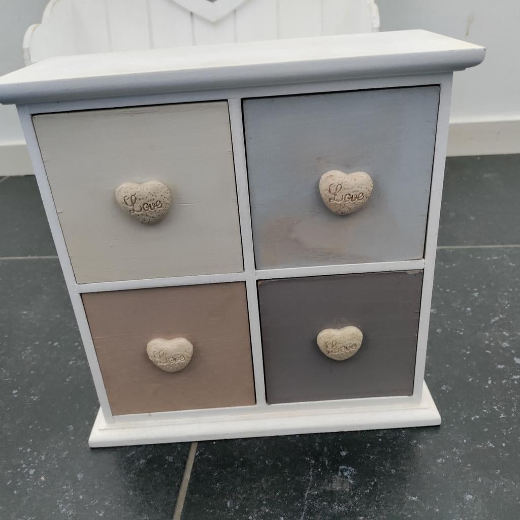 Ladekastje,Ladenkast,Vakken,hout,lade,4 vakken,4 laden, Minder dan 50 cm, Decoratiekastje / opbergkastje, Ophalen of Verzenden