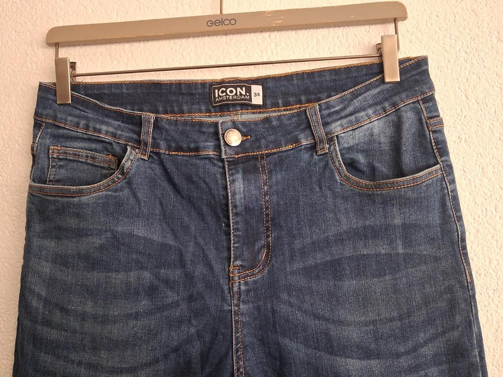ICON Jeans Maat W34 L32, Ophalen of Verzenden, Zo goed als nieuw, Blauw, W33 - W34 (confectie 48/50)