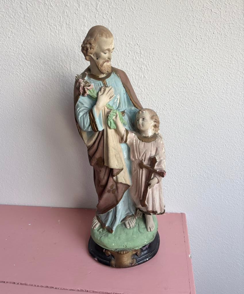 Sint Jozef met kind beeld, Antiek en Kunst, Ophalen of Verzenden