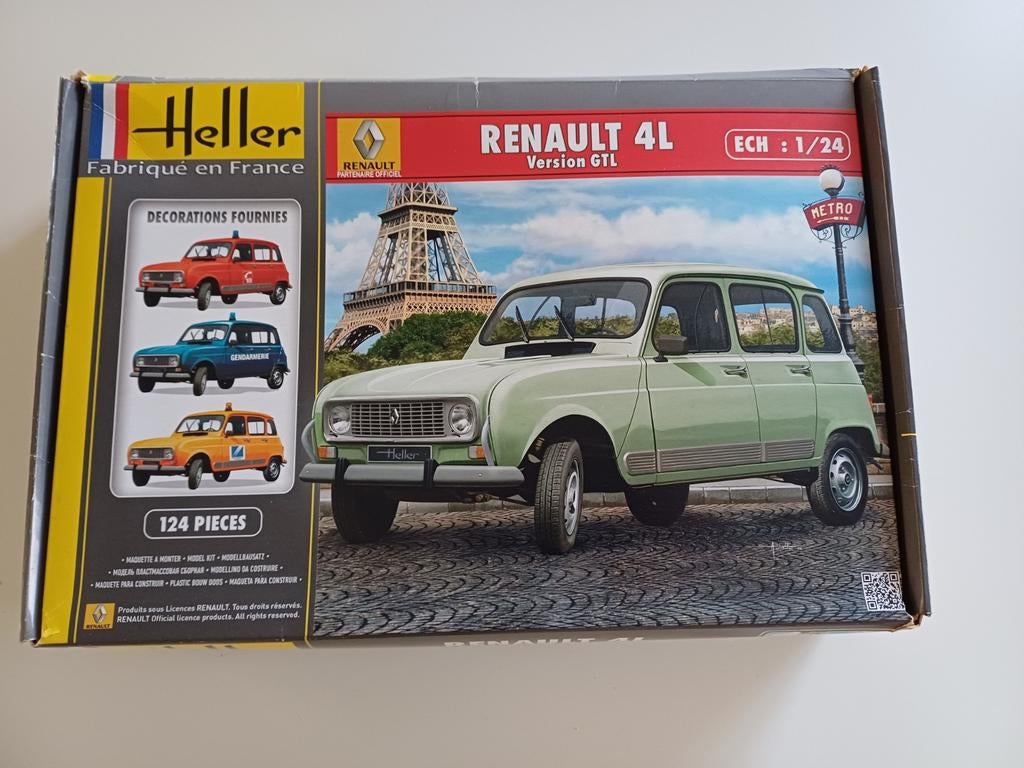 Heller 1/24 Renault 4L (versie GTL) bouwdoos, Auto, Groter dan 1:32, Nieuw, Ophalen of Verzenden