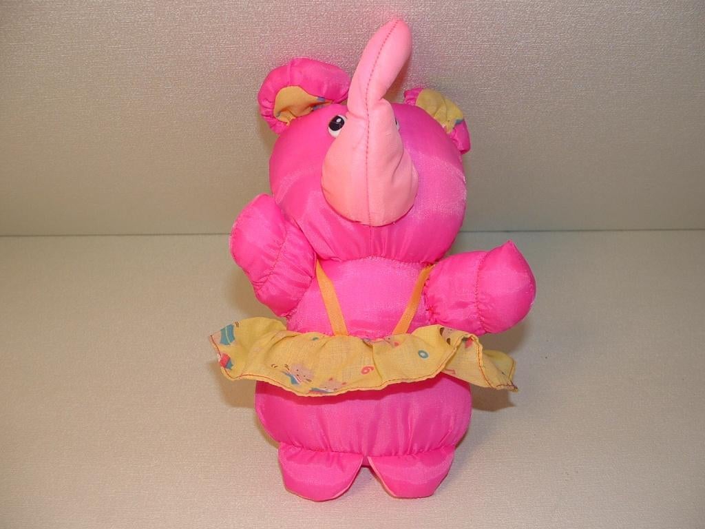 MOOIE OLIFANT PARACHUTESTOF ROZE MET LICHTROZE SLURF, Ophalen of Verzenden, Nieuw, Overige typen