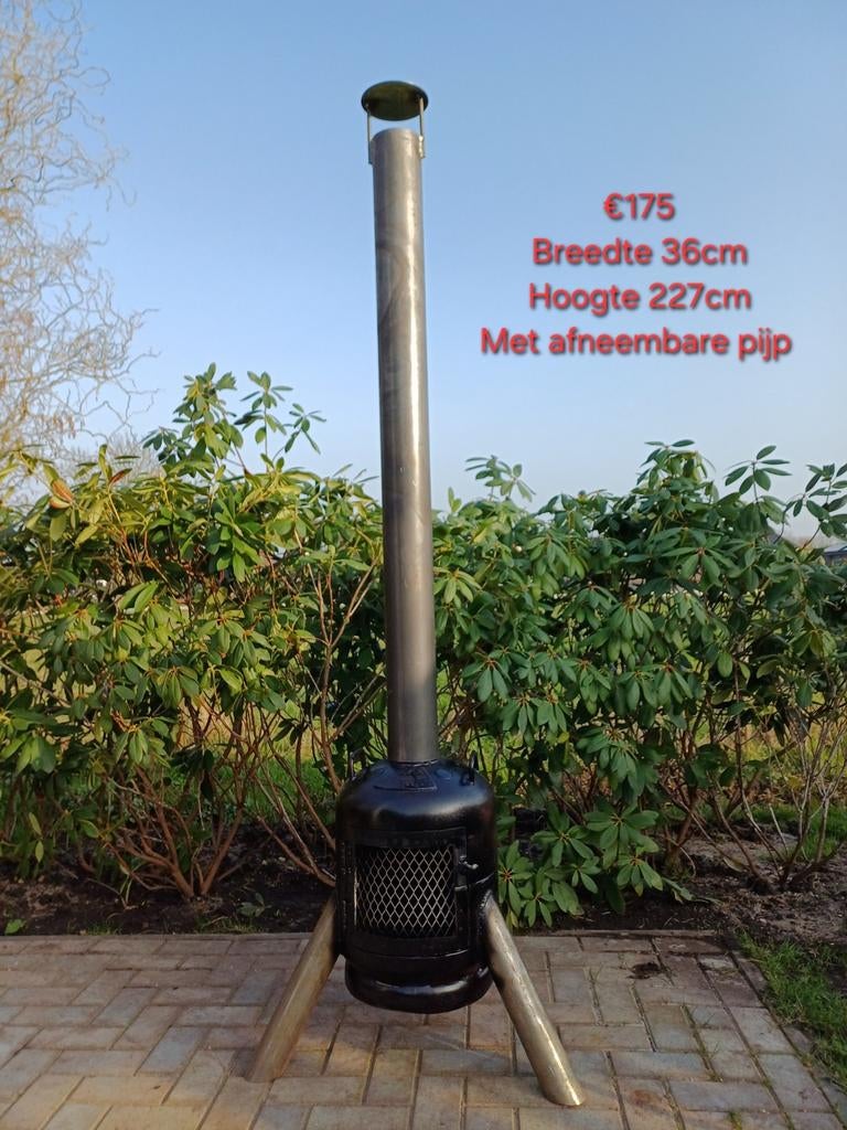 Terraskachel Buitenhaard Terrashaard Buitenkachel Houtkachel, Ophalen of Verzenden, Nieuw