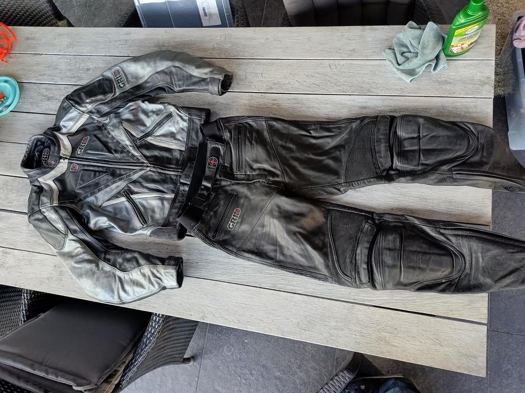 Leren motorpak GRID maat 48, Combipak, Dames, Grid, Ophalen of Verzenden