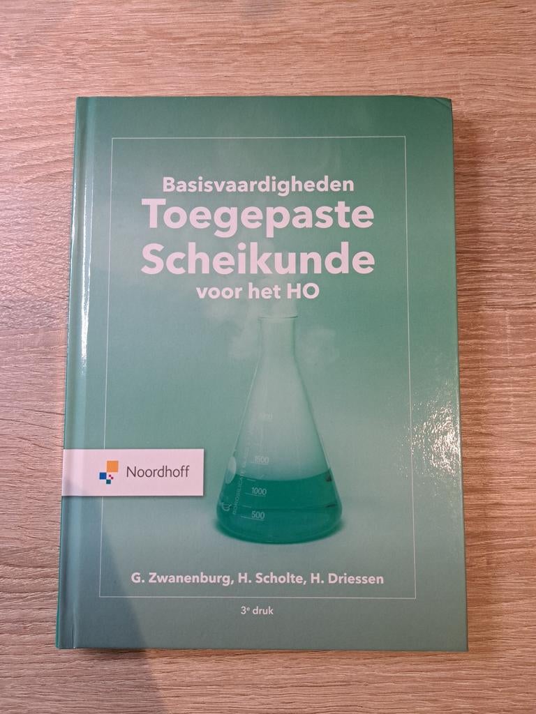Basisvaardigheden toegepaste scheikunde voor het HO, Boeken, Ophalen of Verzenden, Zo goed als nieuw, Natuurwetenschap, Harm Scholte; Gooitzen Zwanenburg; Jessica Zweers; Gerlof Kru...