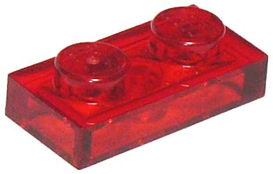 Lego plaatjes/ plates 1x2 transparant rood 20 stuks (new), Kinderen en Baby's, Speelgoed | Duplo en Lego, Ophalen of Verzenden