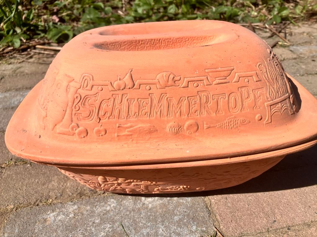 Schlemmertopf aardewerken ovenschaal, Ophalen of Verzenden, Gebruikt, Overige materialen, Overige typen