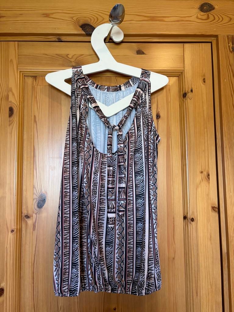 Top dierenprint oto 49 lengte 64 onderin elastiek, Bruin, Maat 42/44 (L), Ophalen of Verzenden, Zo goed als nieuw