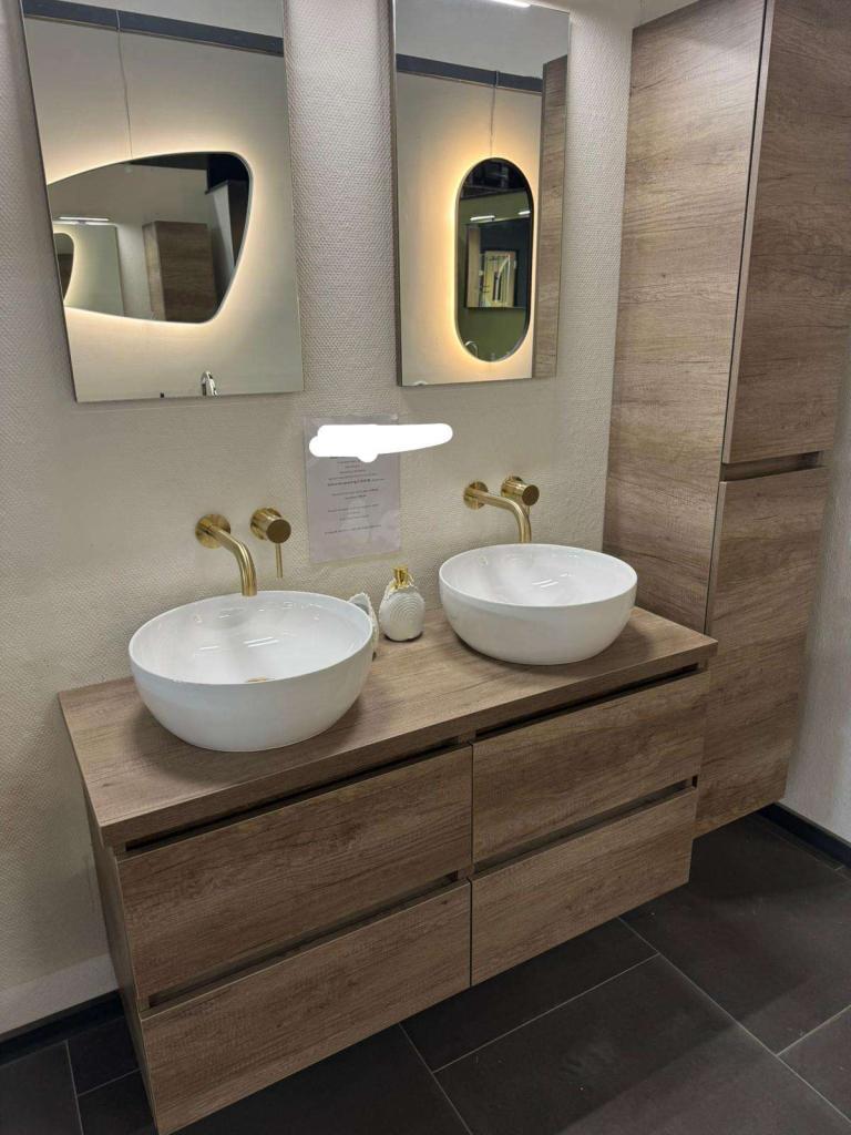 Luxe Badkamermeubel 120cm Dubbel + kolomkast hele set nieuw, Nieuw