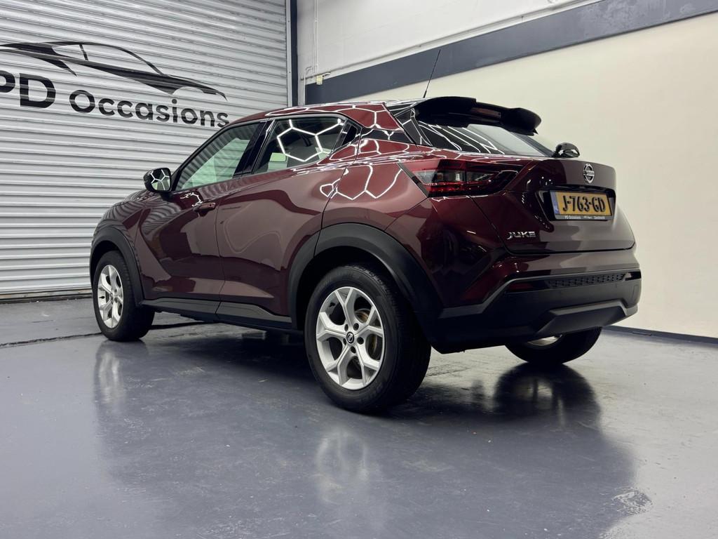 Nissan Juke 1.0 DIG-T Acenta - Camera - Stoelverw. - Cruise, Voorwielaandrijving, Stof, Origineel Nederlands, Handgeschakeld
