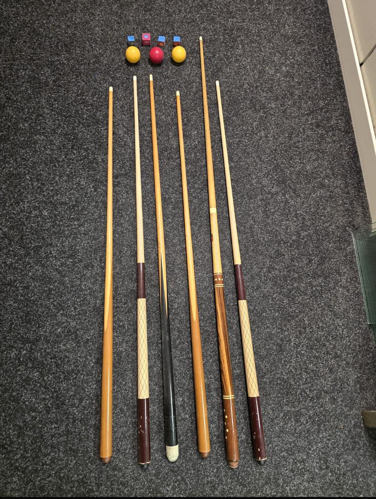 Biljart + Pool Set, Sport en Fitness, Biljarten en Poolen, Ophalen of Verzenden, Gebruikt, Keu of Ballen
