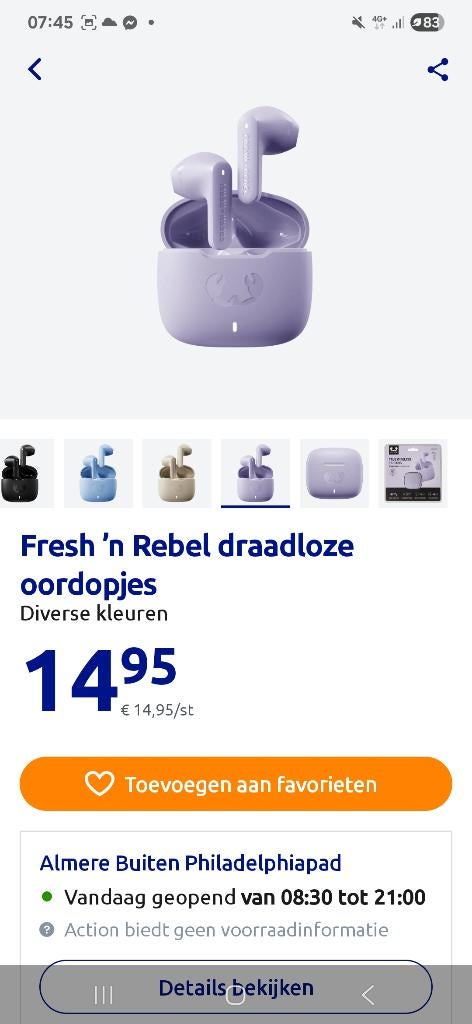 Oordopjes, Ophalen, Nieuw, In gehoorgang (in-ear)
