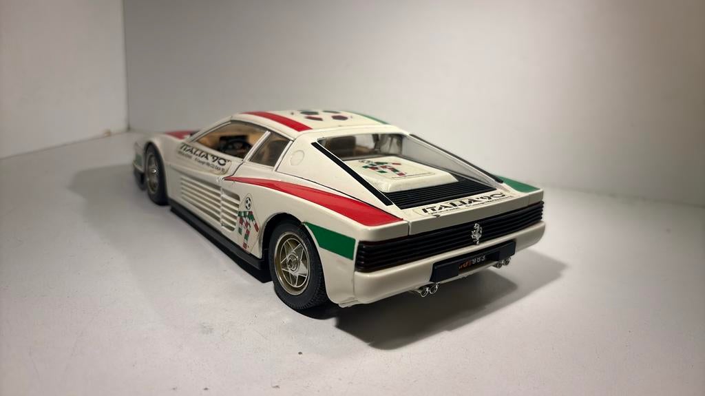 Ferrari testarossa italia 90 Bburago 1.18, Ophalen of Verzenden, Bburago, A, A