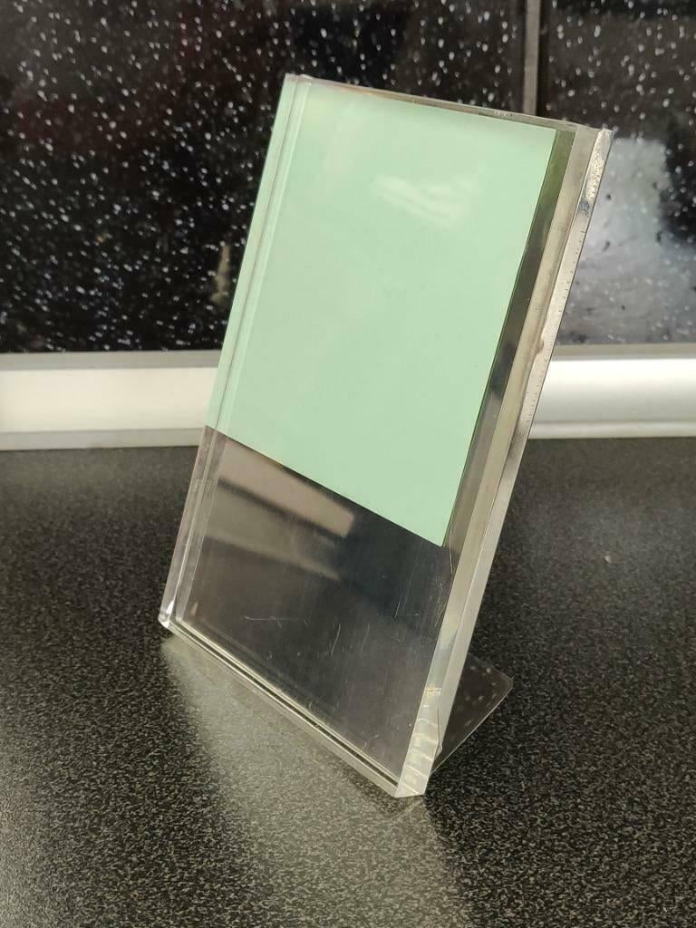 Vintage fotolijstje (10x14,3 cm) chroom/rvs, Ophalen of Verzenden