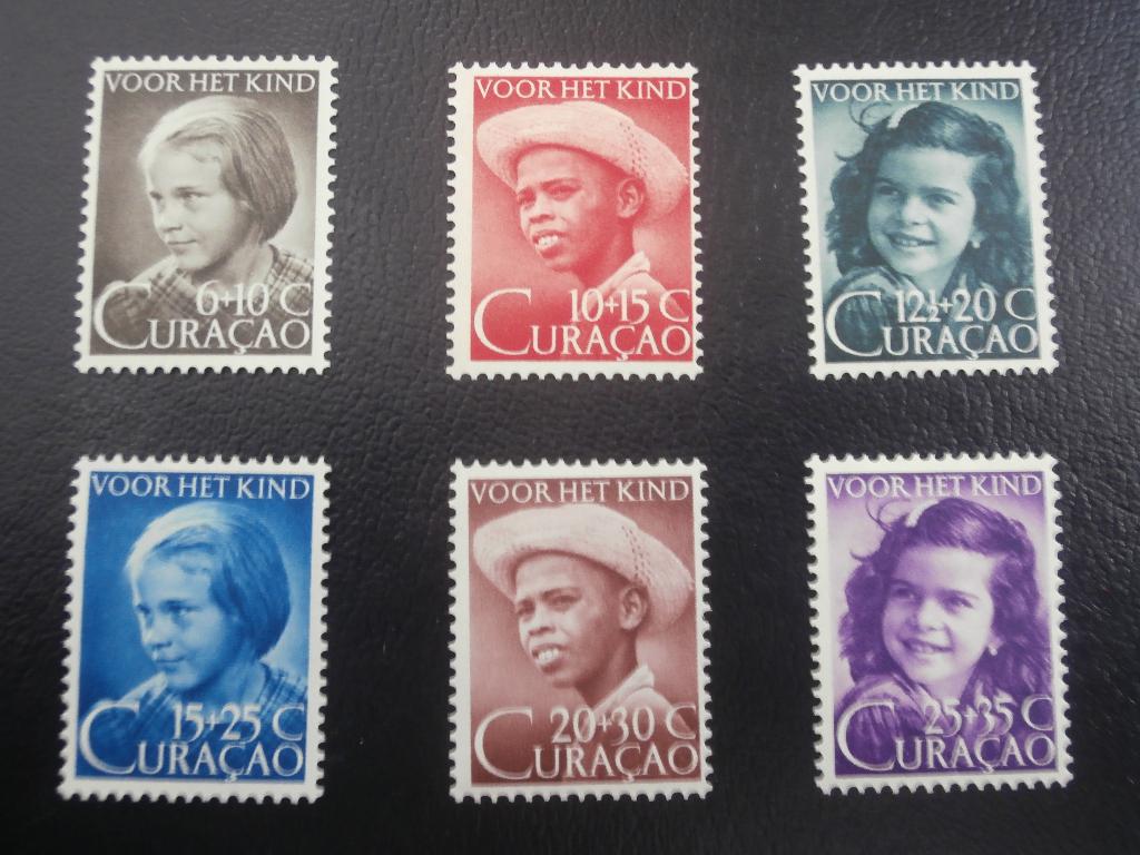 CURACAO 1948; serie KINDERZEGELS, Verzenden, Postfris