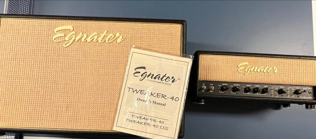 Egnater Tweaker-40 gitaarversterker met 2x12 speakerkast, Ophalen, Gebruikt, Gitaar, Minder dan 50 watt