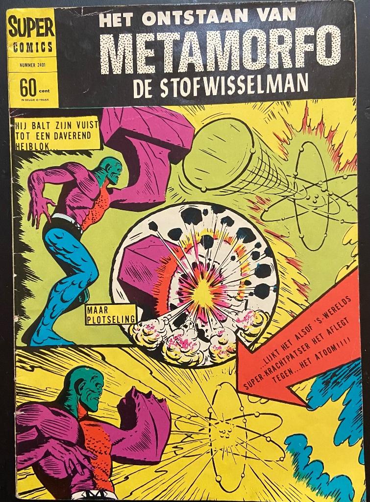 Het ontstaan van METAMORFO “de stofwisselman”-super comics, Eén comic, Verzenden, Gelezen, Amerika