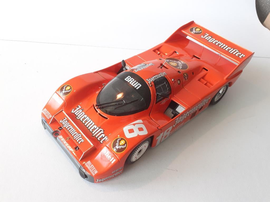 1:18 Conversion Jägermeister Brun Porsche 956, Hans Stuck, Ophalen of Verzenden, Zo goed als nieuw, Auto, Overige merken