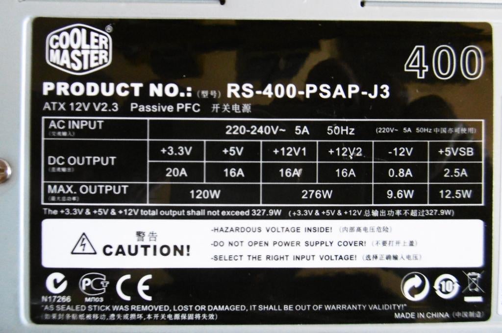 Desktopvoeding Coolermaster 400, Ophalen of Verzenden, Gebruikt