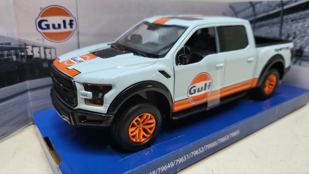 Ford F-150 Raptor, 2017, Gulf 1:24, Ophalen of Verzenden, Nieuw