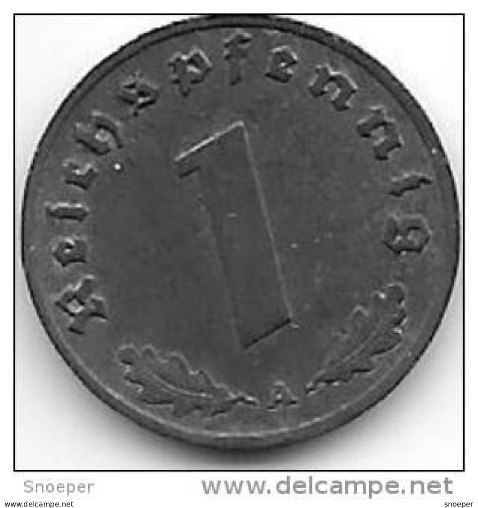 third reich 1 pfennig 1940 A km 97 xf+, Verzenden, Duitsland, Losse munt