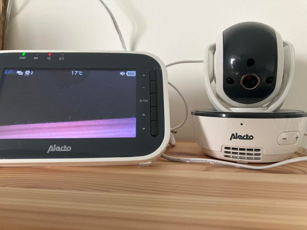 Alecto DVM200M babyfoon met 2 camera’s, Kinderen en Baby's, Babyfoons, Ophalen of Verzenden, Gebruikt, 100 tot 250 meter, Camera