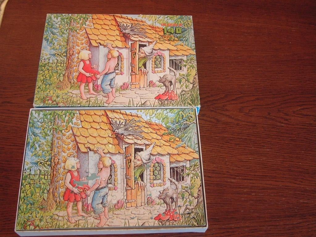 puzzel 140 stukjes compleet hans en grietje, Ophalen of Verzenden, Meer dan 50 stukjes, Gebruikt, 6 jaar of ouder