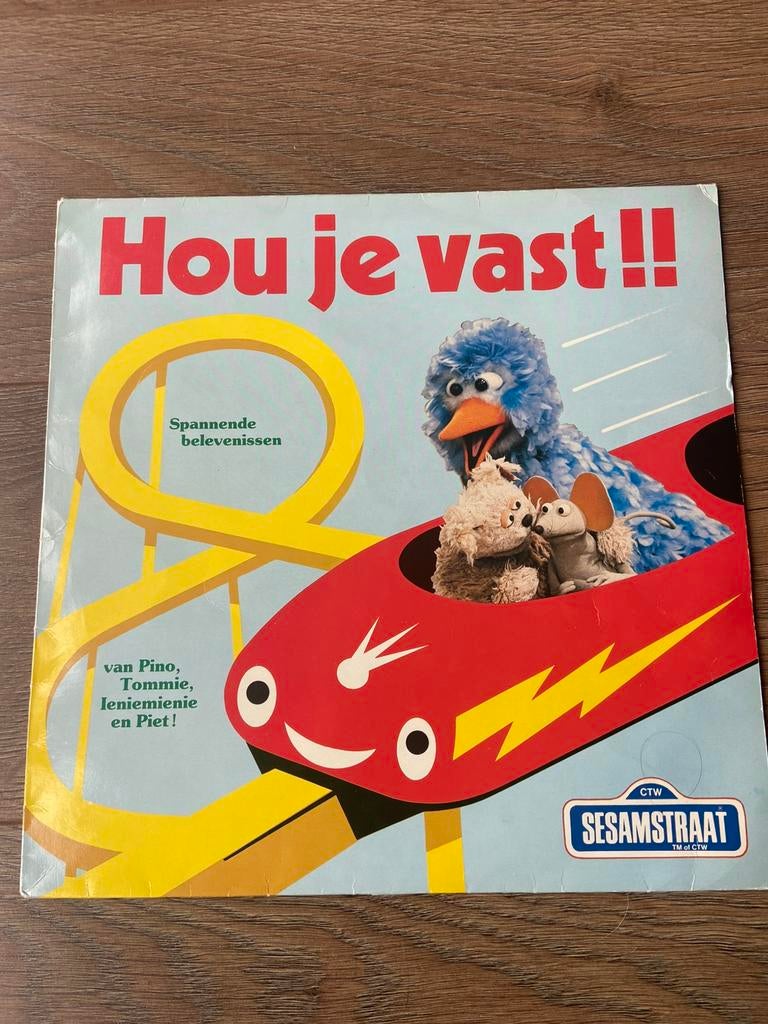 Vinyl lp sesamstraat Hou je vast, Ophalen, Gebruikt, Muziek, 6 tot 9 jaar