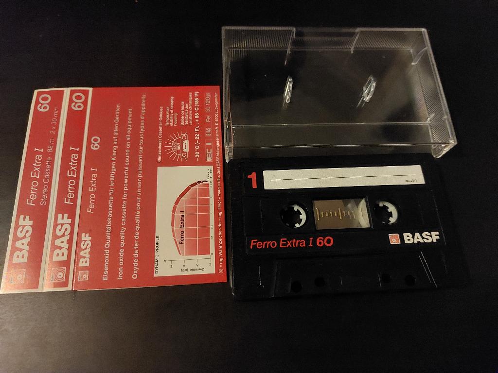 BASF FERRO EXTRA I 60 CASSETTEBANDJE, Overige genres, 1 bandje, Ophalen of Verzenden, Zo goed als nieuw
