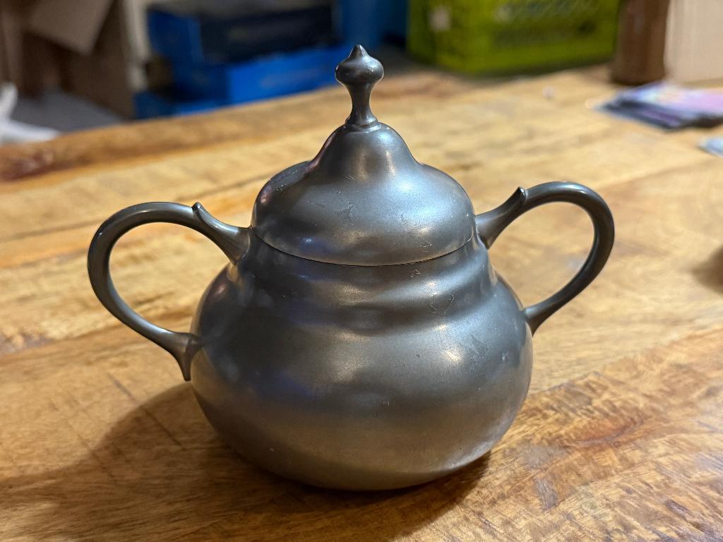 tinnen suikerpot, Ophalen of Verzenden