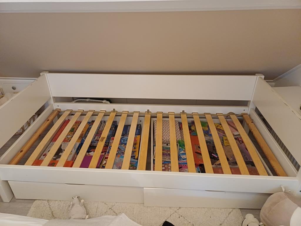 Stevig Flexa bed met 2 lades., Ophalen, Gebruikt, 90 cm, Eenpersoons