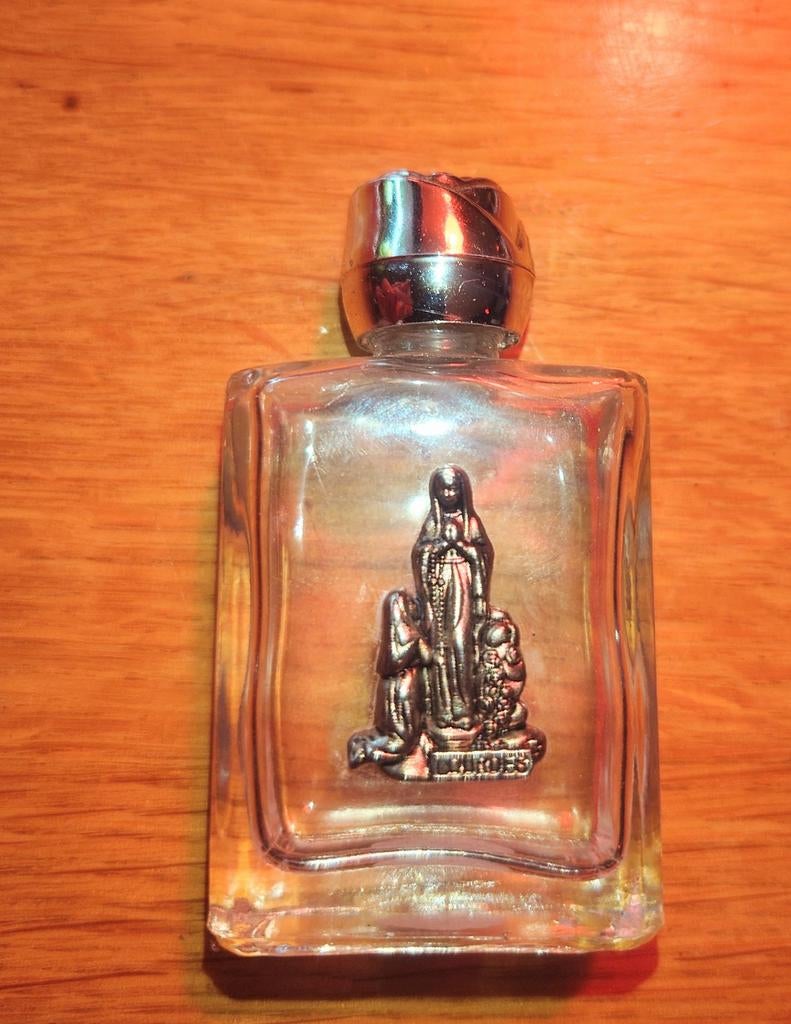 Vintage Lourdes Heilig Water Flesje met Maria Beeld, Antiek en Kunst, Ophalen of Verzenden