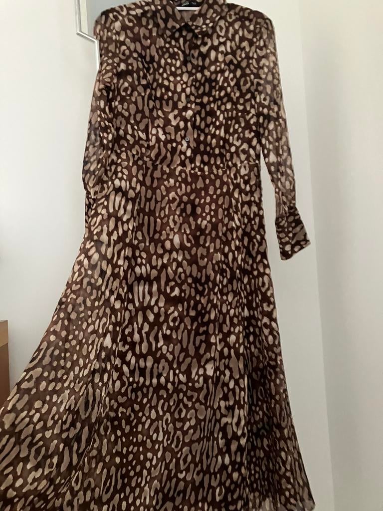 Mango blousejurk M/38, Kleding | Dames, Maat 38/40 (M), Bruin, Ophalen of Verzenden, Zo goed als nieuw