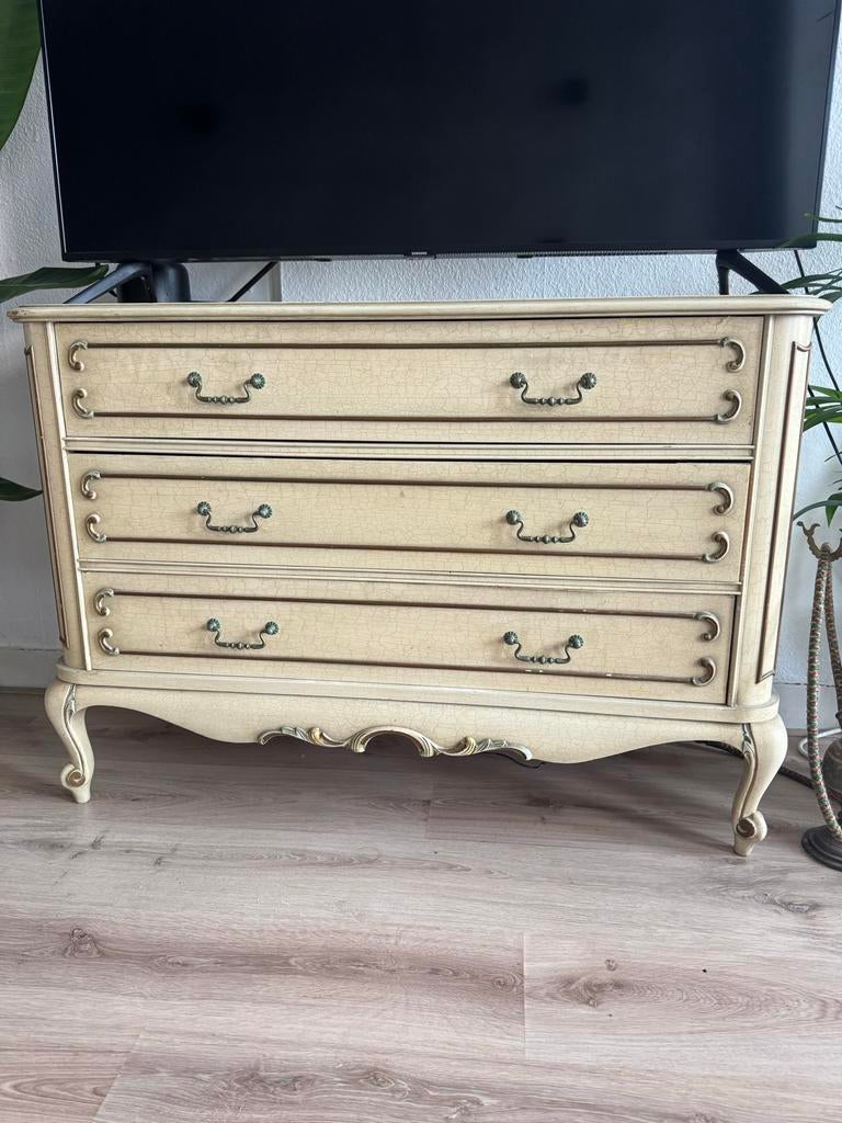 Vintage Louis de Commode met 3 Laden, Huis en Inrichting, Kasten | Ladekasten, Ophalen, Gebruikt, 50 tot 100 cm, 3 of 4 laden