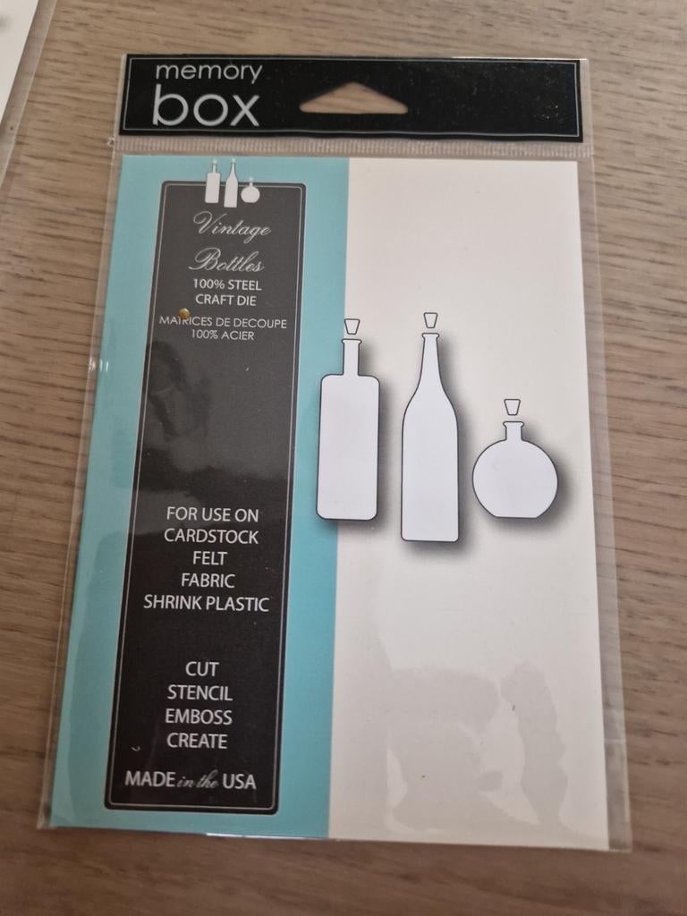 Memory Box Vintage Bottles 100% stalen snijmal, Ophalen of Verzenden, Nieuw