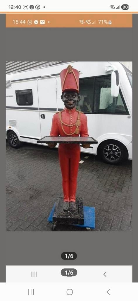 Jaren 80 vintage xl houen butler beeld, Verzamelen, Ophalen, Zo goed als nieuw