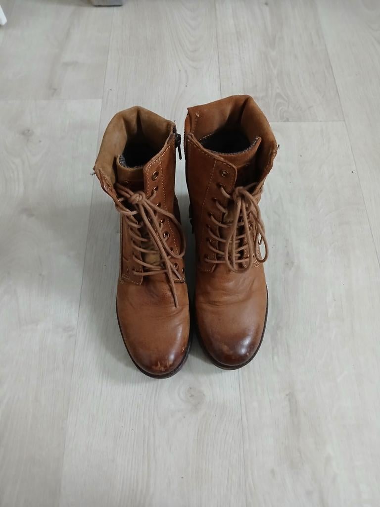 Dockers leren enkellaarsjes, maat 37, Dockers, Ophalen of Verzenden, Zo goed als nieuw