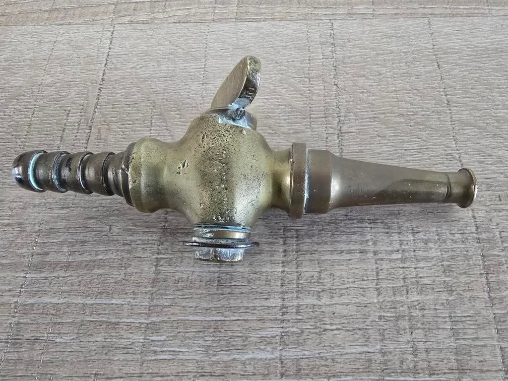 Antieke koperen spuitmond tbv brandslang €25, Ophalen of Verzenden
