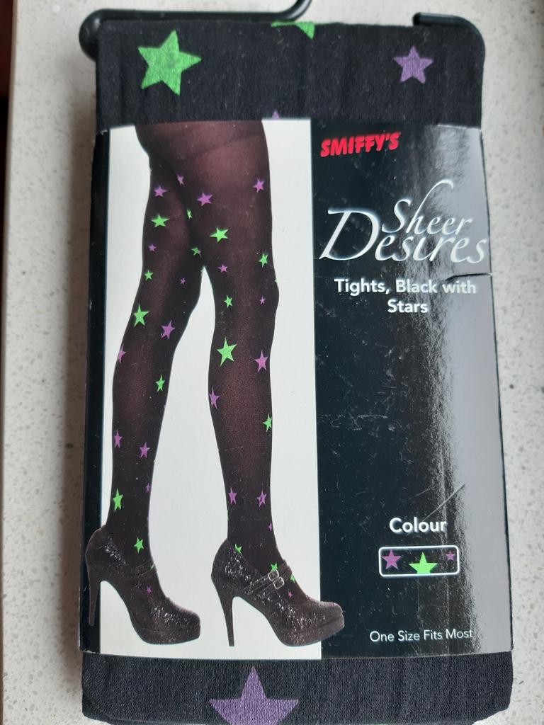 Smiffy's Panty met Sterren - Nieuwstaat 1 maat, Zwart, Nieuw, Overige maten, Ophalen of Verzenden