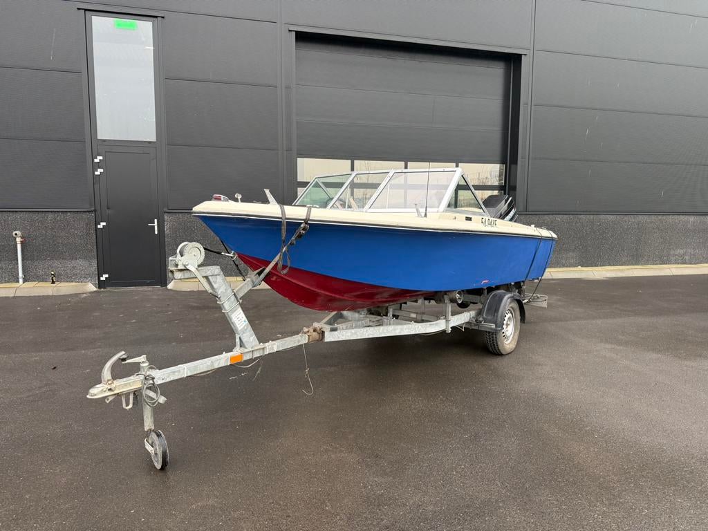 Speedboot mercury 60 pk met trailer, Ophalen, Gebruikt
