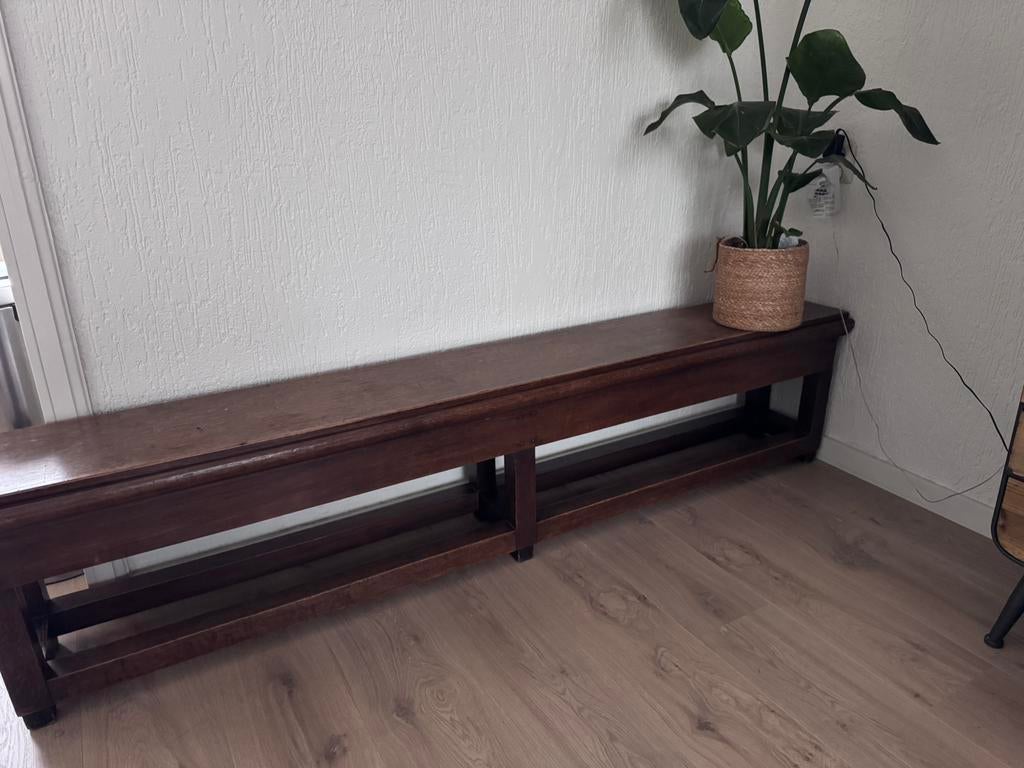 Eikenhouten schoolbankje, Antiek en Kunst, Antiek | Meubels | Stoelen en Banken, Ophalen