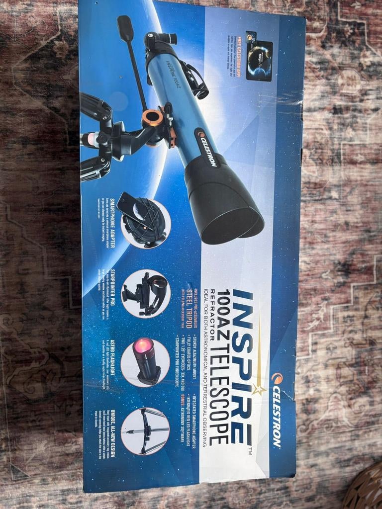 Celestron Inspire 100AZ Telescoop - Zo goed als nieuw!, Ophalen of Verzenden