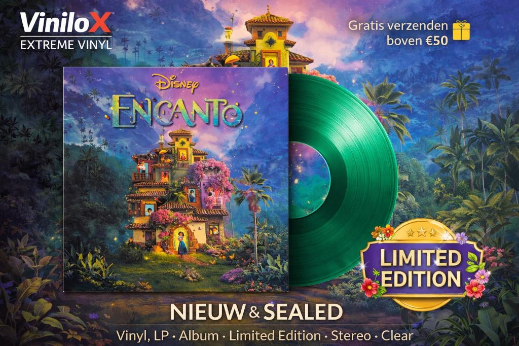 Encanto – Walt Disney Records | Limited Emerald Green LP |, Ophalen of Verzenden, Nieuw in verpakking, 12 inch